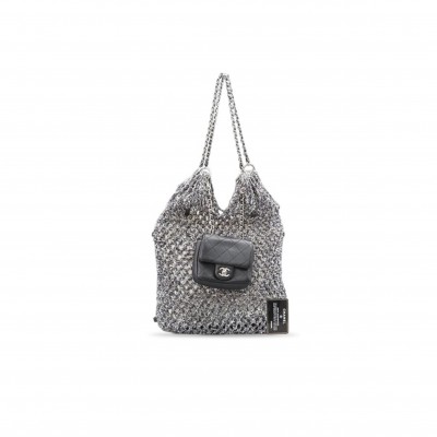 CHANEL MIX FIBER SHOPPING SHOULDER BAG (40*30cm) CHANEL MIX FIBER SHOPPING SHOULDER BAG (40*30cm)